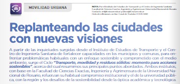 Movilidad Urbana – Publicación en Revista Vial 136  NOV/DIC 20 | Noticia